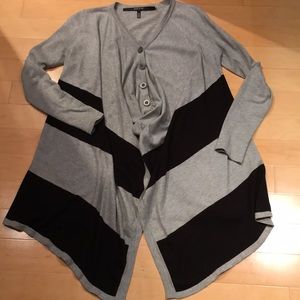 mac & jac waterfall cardigan with button closure